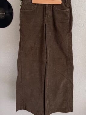Pilcro Low-Rise Green Corduroy Pants